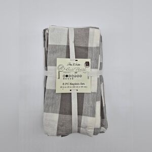 NWT Vintage House Park B. Smith 8pc Napkin Set 18x18 In